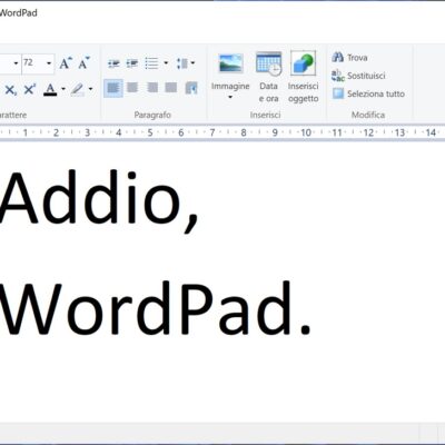WordPad chiuso definitivamente, l’addio allo storico editor testuale di Microsoft