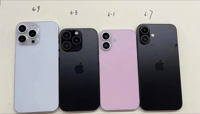 iPhone 16, una foto svela le possibili dimensioni degli schermi