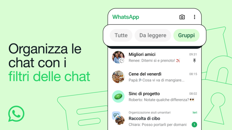 whatsapp filtri chat