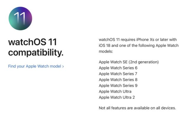 watchOS 11, tutti gli Apple Watch compatibili con il nuovo aggiornamento