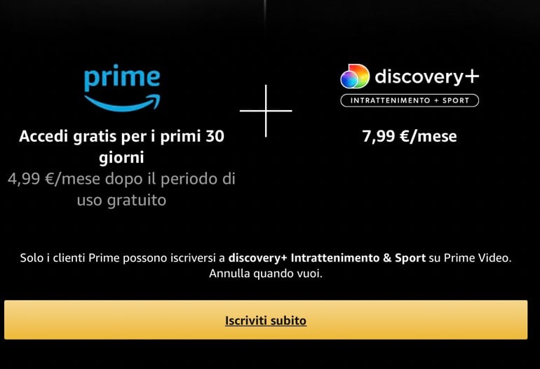 Discovery Prime Video