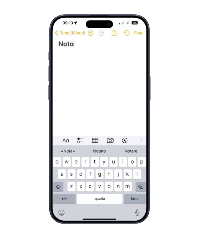 Note su iPhone: come scriverle senza il titolo in grassetto