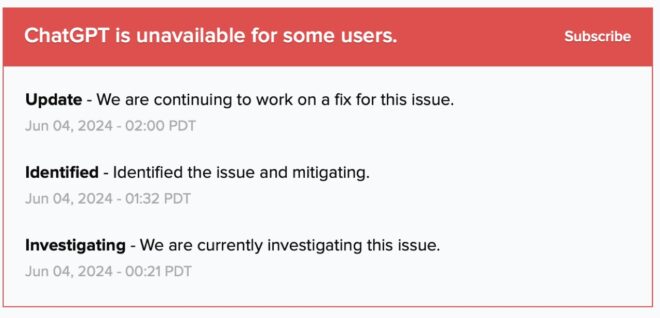 ChatGPT down: il chatbot di OpenAI sembra essere offline per alcuni utenti | RISOLTO