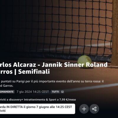 Sinner-Alcaraz: dove vedere l’incontro del Roland Garros