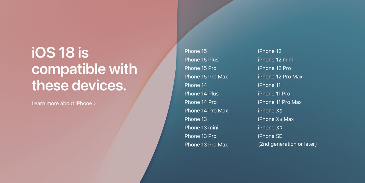 iOS 18 iPhone compatibili