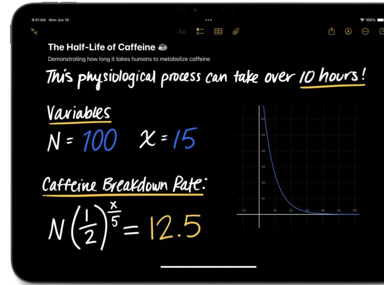 iPadOS 18 Matematica