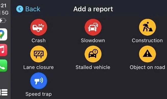 Google Maps introduce la segnalazione degli incidenti su CarPlay