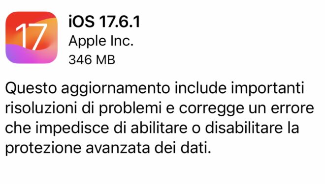 iOS 17.6.1 è ora ufficialmente disponibile insieme a iPadOS 17.6.1 e macOS Sonoma 14.6.1