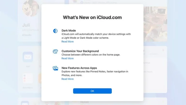 icloud dark mode