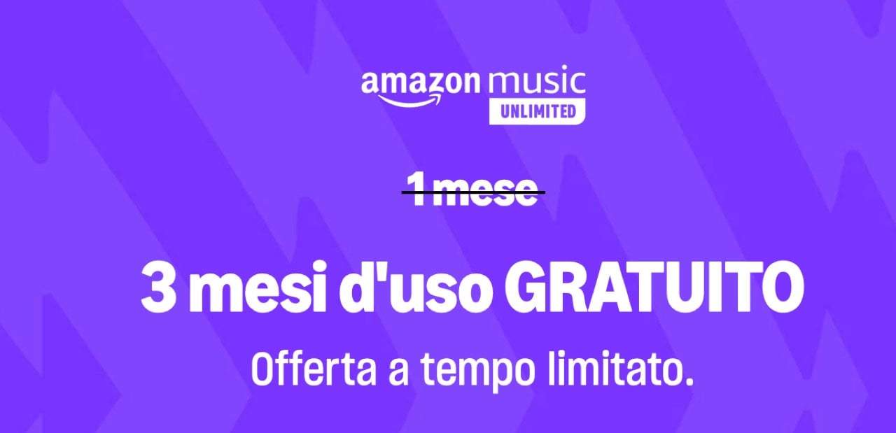 Amazon Music Unlimited gratis per 3 mesi!