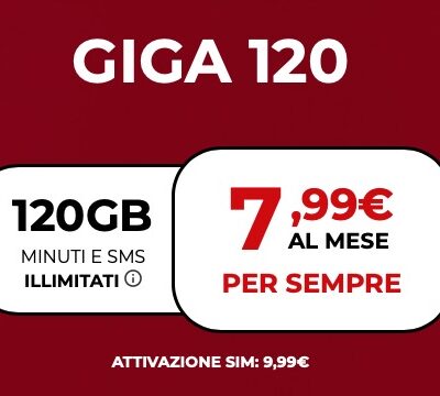 iliad GIGA 120 a 7,99€ per sempre