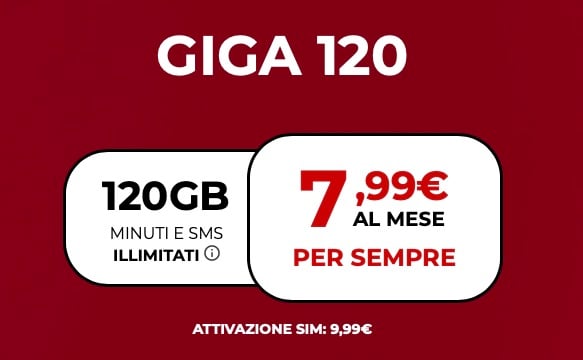 iliad GIGA 120 a 7,99€ per sempre