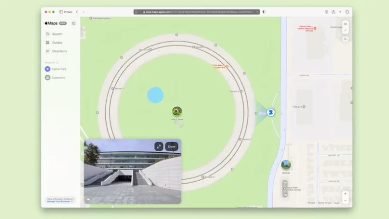 apple maps look around