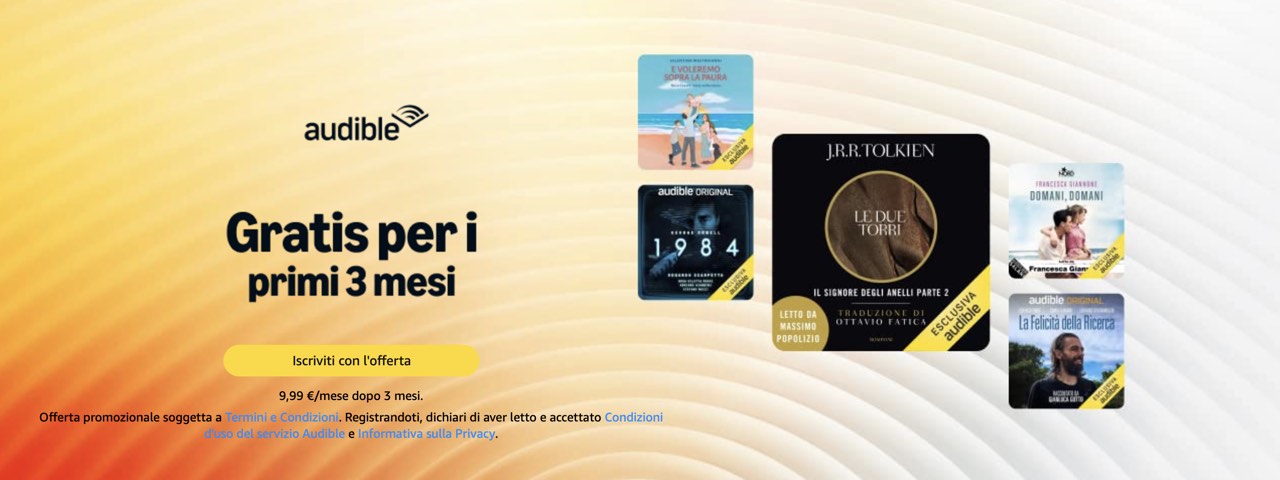 Audible: la promozione con tre mesi gratis!