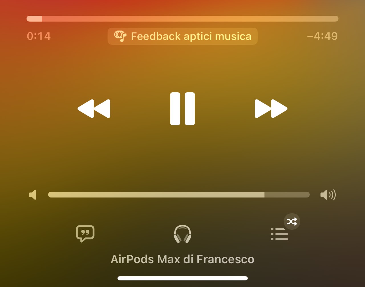 Feedback aptici musica AirPods Max