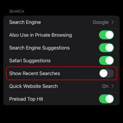 iOS 18.4 aggiunge un’opzione per disattivare la visualizzazione delle ricerche in Safari
