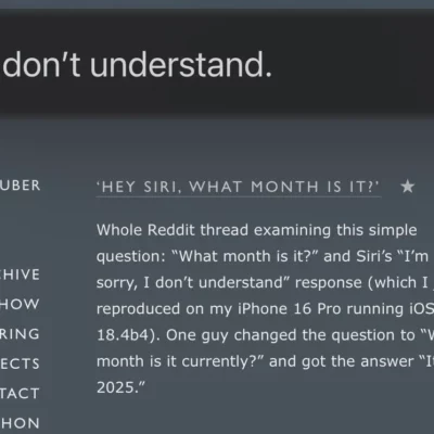 Siri fa ancora fatica a rispondere a domande molto basilari
