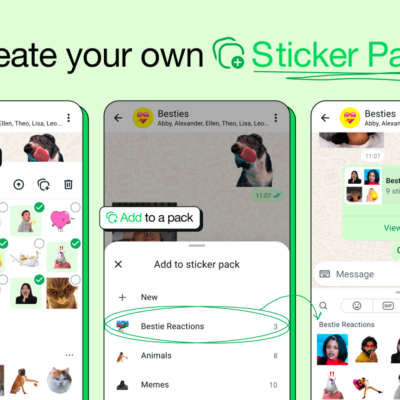 WhatsApp rivoluziona gli sticker: ora puoi creare e condividere i tuoi sticker pack personalizzati