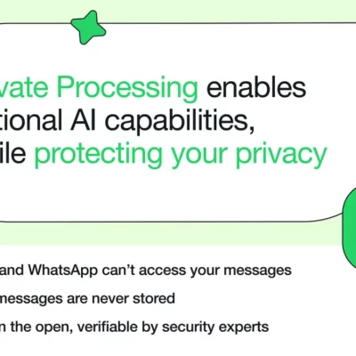 WhatsApp adotta il modello Apple per l’IA: ecco come funziona il nuovo “Private Processing”