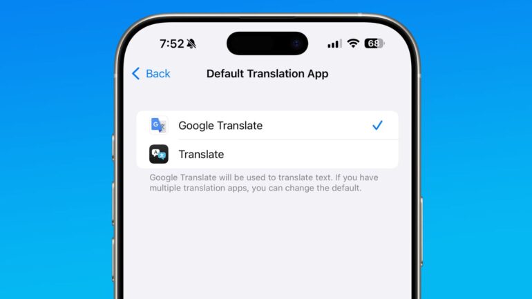 google translate default