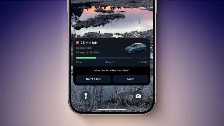 tesla live iphone