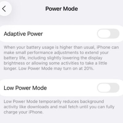 Apple aggiunge una funzione chiamata Adaptive Power su iOS 26