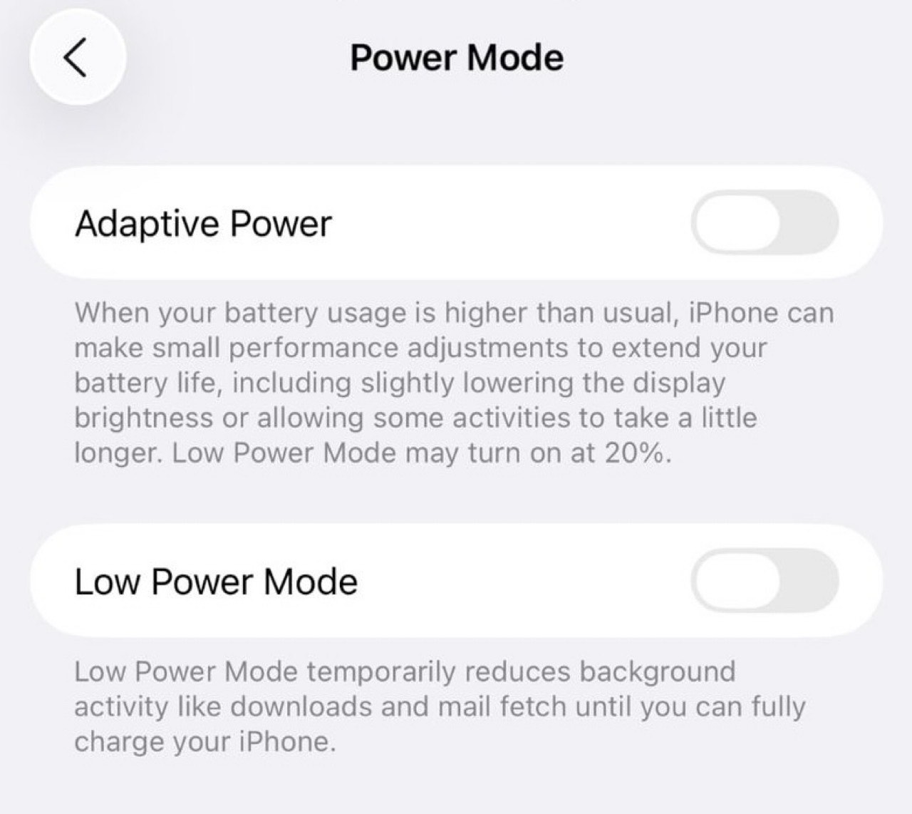 adaptive-power-mode