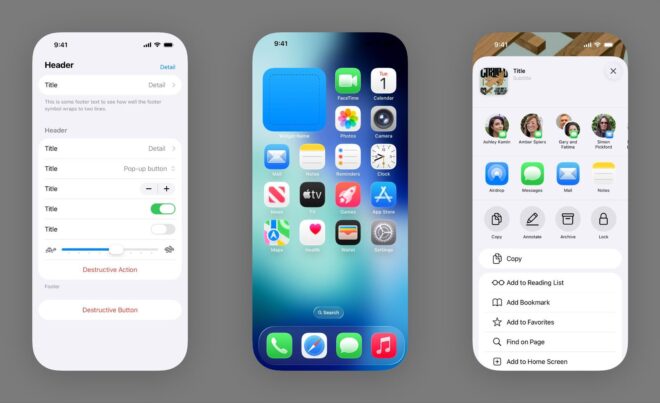 Apple aggiorna le risorse per sviluppatori con la nuova interfaccia “Liquid Glass” di iOS 26
