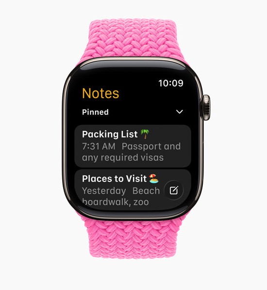 note aple watch watchos 26