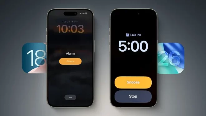 La nuova sveglia di iOS 26 è bella, simmetrica… e forse ti farà svegliare in ritardo