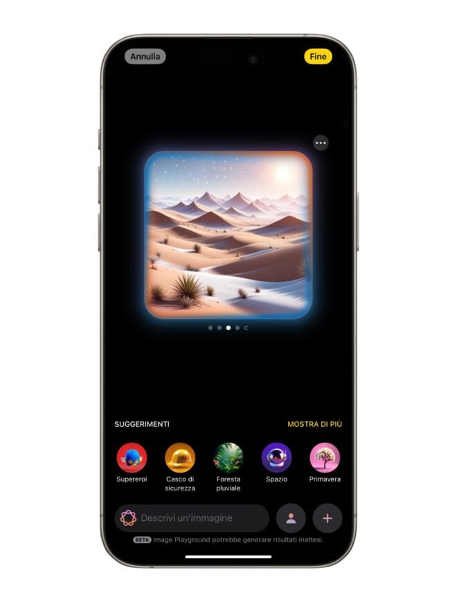 Image Playground: come creare immagini con Apple Intelligence su iPhone