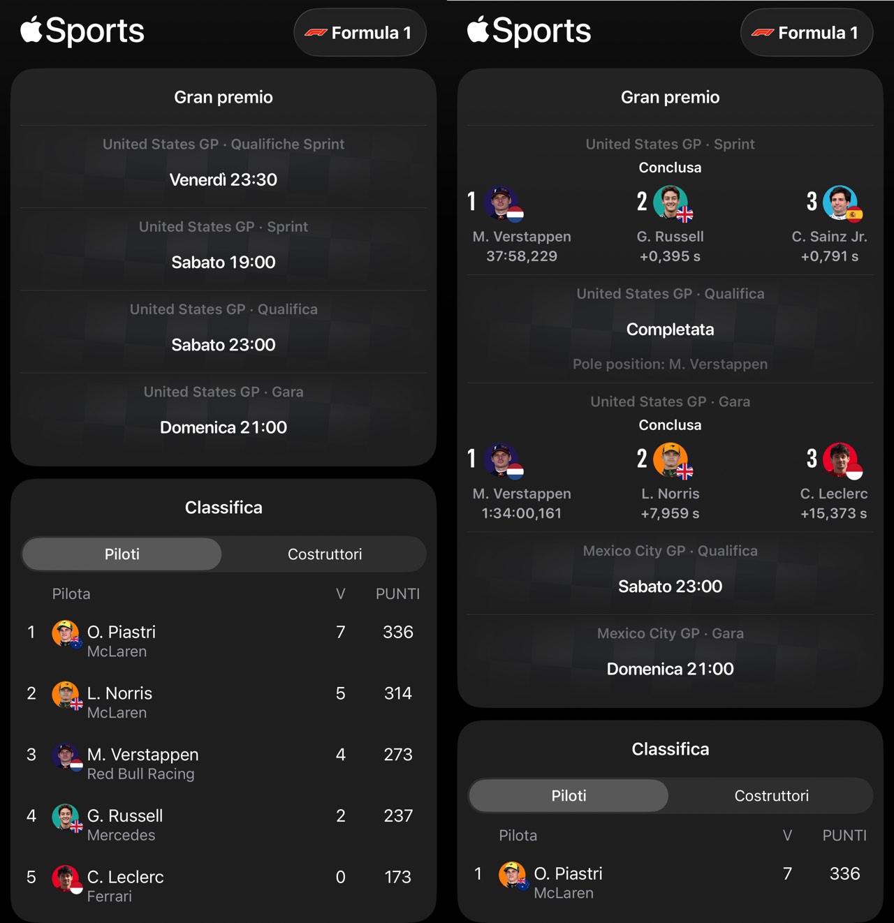 F1 - Apple Sports