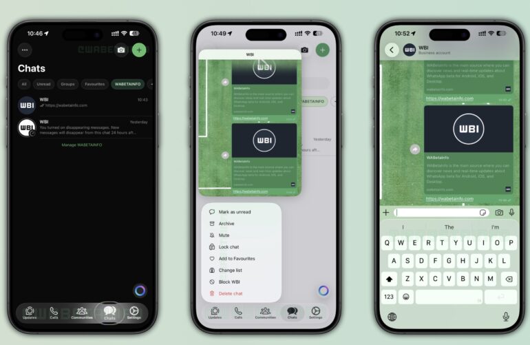 WhatsApp Liquid Glass