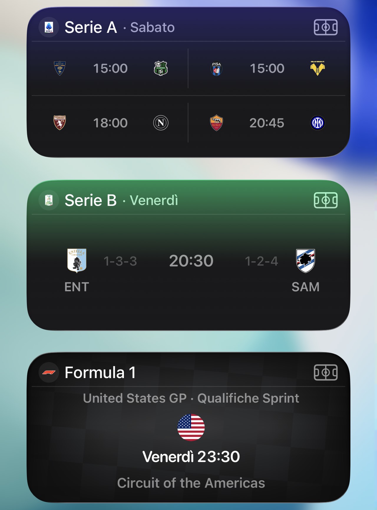 Widget Apple Sports