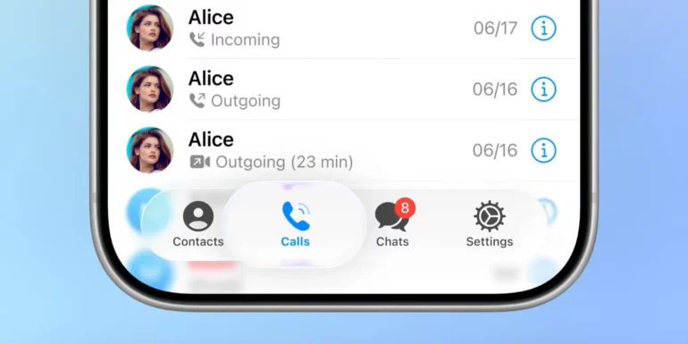 telegram liquid glass