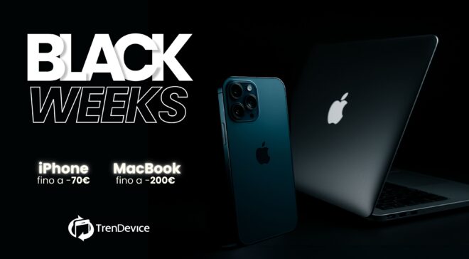 Super Sconti fino a -200€ sui Mac Ricondizionati e fino a -70€ su iPhone Ricondizionati con le Black Weeks TrenDevice: iPhone 15 da soli 469,90€