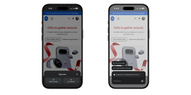 Google Chrome su iPhone integra Gemini