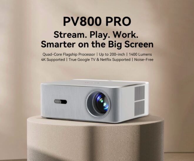 OSCAL svela il suo primo proiettore PV800 Pro: 1400 ANSI-Lumen, Google TV integrata, risoluzione nativa 1080p e supporto 4K