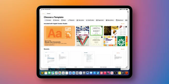 Apple aggiorna Pages, Keynote e Numbers con tante novità