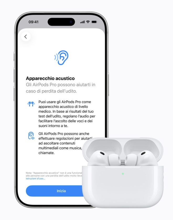 La funzione “Apparecchio acustico” è ora disponibile anche in Italia su AirPods Pro