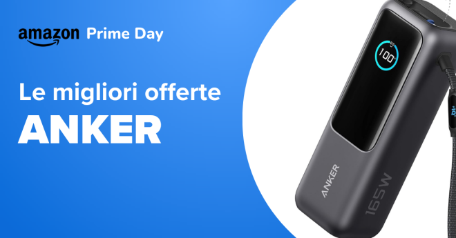 Offerte Prime Anker: sconti fino al 61% su power bank, cuffie Soundcore e robot Eufy
