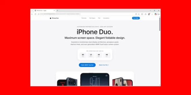 iPhone Duo, circola una falsa pagina di preordine con malware e rischi reali