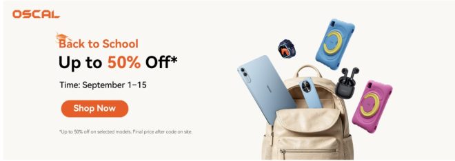 Smartphone a 78 euro e tablet da 99 euro: le offerte OSCAL per il Back to School