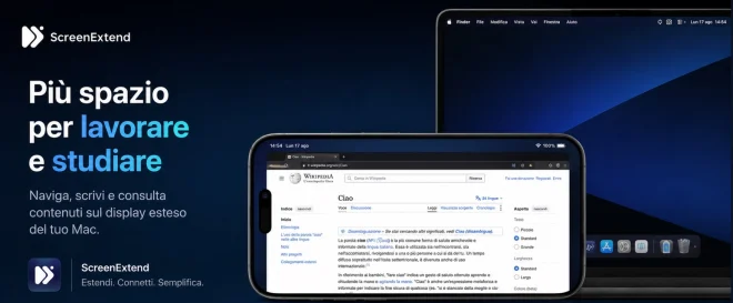 Con ScreenExtend, iPhone e iPad diventano il secondo schermo del Mac